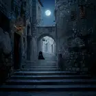 The Woman Sitting on the Stairs