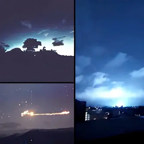 أضواء غريبة تنبعث من الأرض