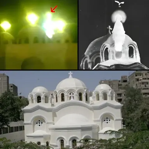 ظهور السيدة العذراء فوق قبة كنيسة قبطية