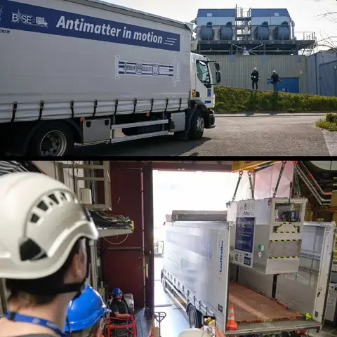 نقل المادة المضادة Antimatter في شاحنة