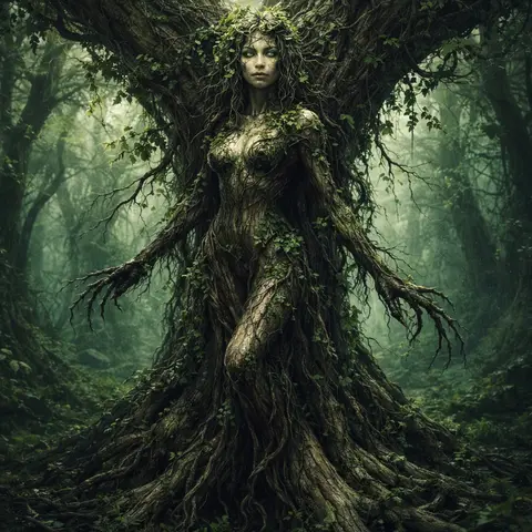 أسطورة إغريقية عن روح أنثوية تسكن الشجرة