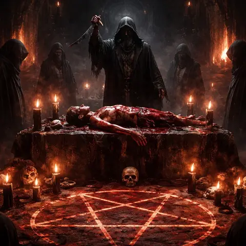 قرابين بشرية في طقوس سحر شيطانية